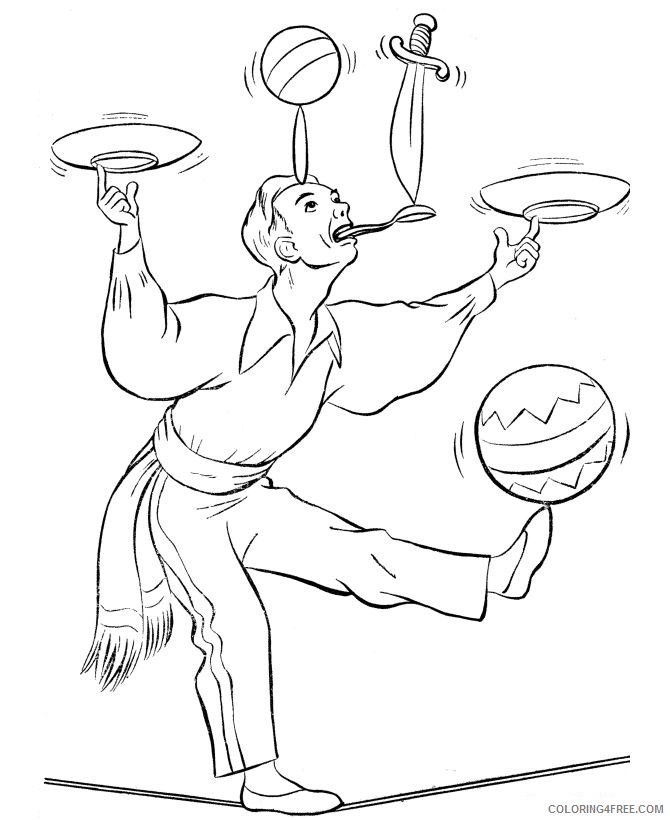 circus coloring pages tightrope walking Coloring4free