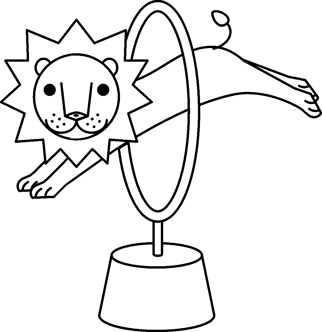 circus lion coloring pages Coloring4free
