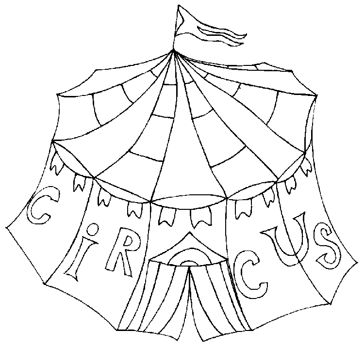 circus tent coloring pages printable Coloring4free