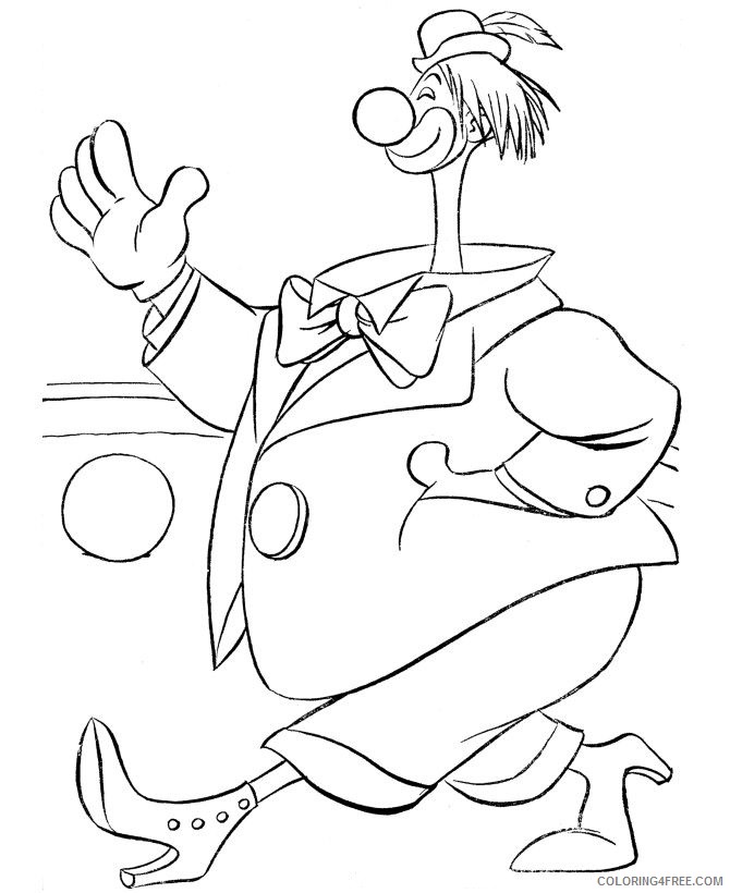 clown circus coloring pages Coloring4free
