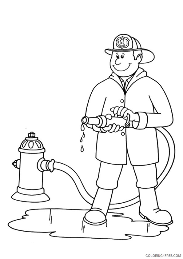 community helpers coloring pages firefighter Coloring4free