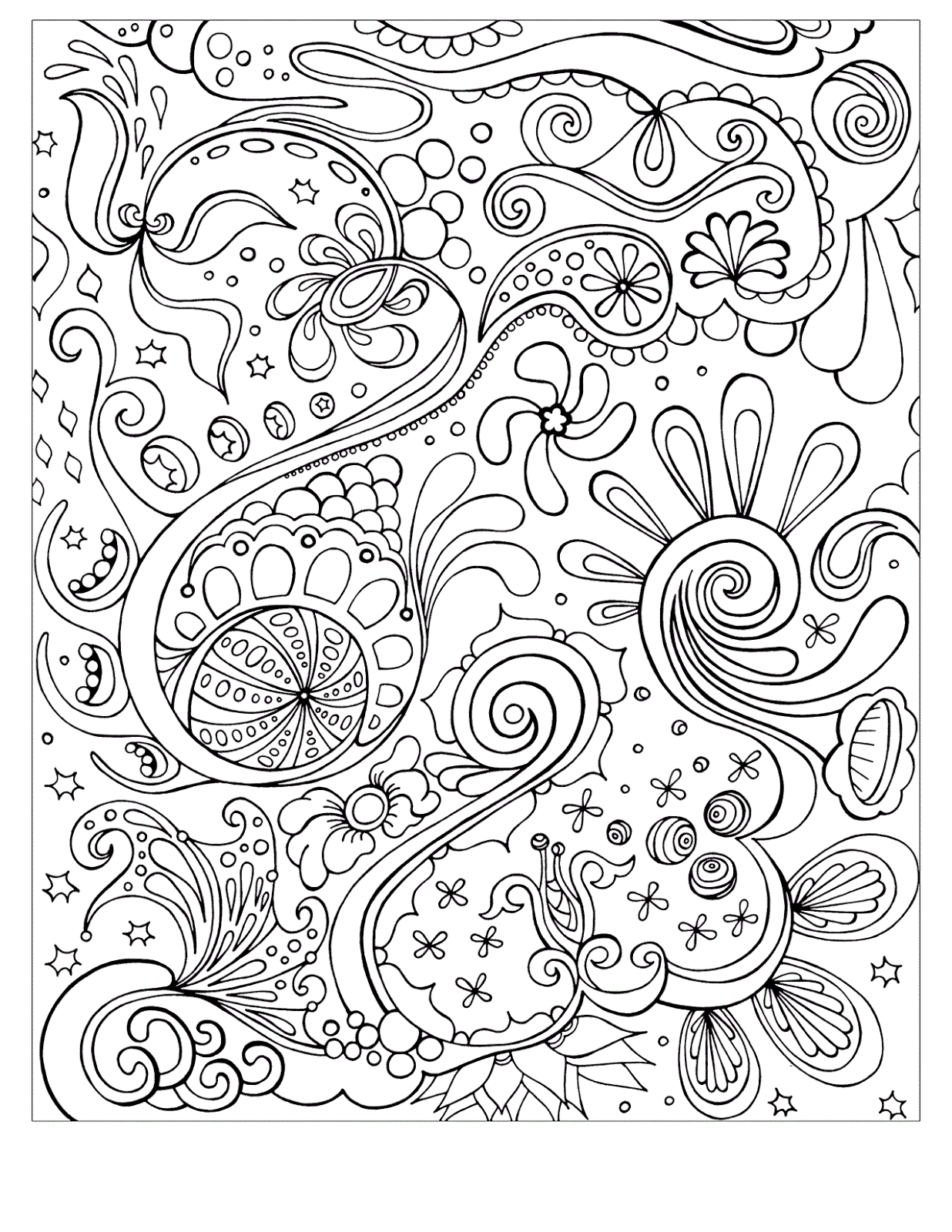 complex coloring pages free to print Coloring4free