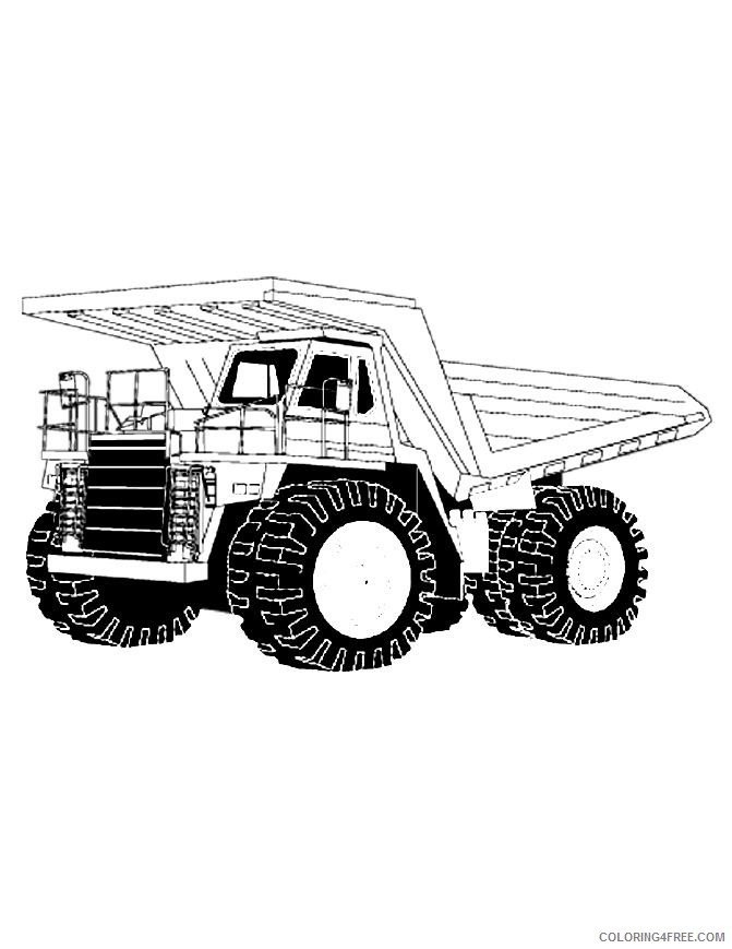 construction coloring pages dump truck Coloring4free