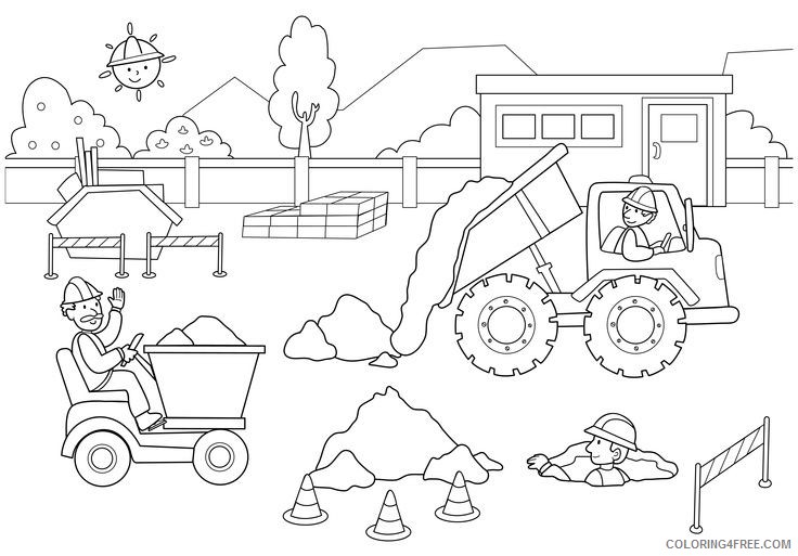 construction coloring pages for kids Coloring4free