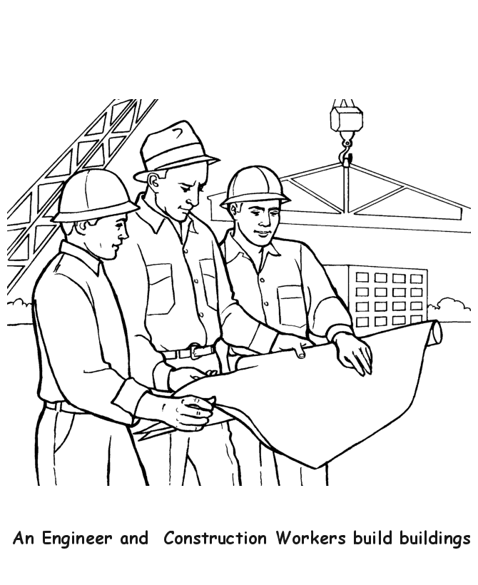 construction coloring pages workers Coloring4free