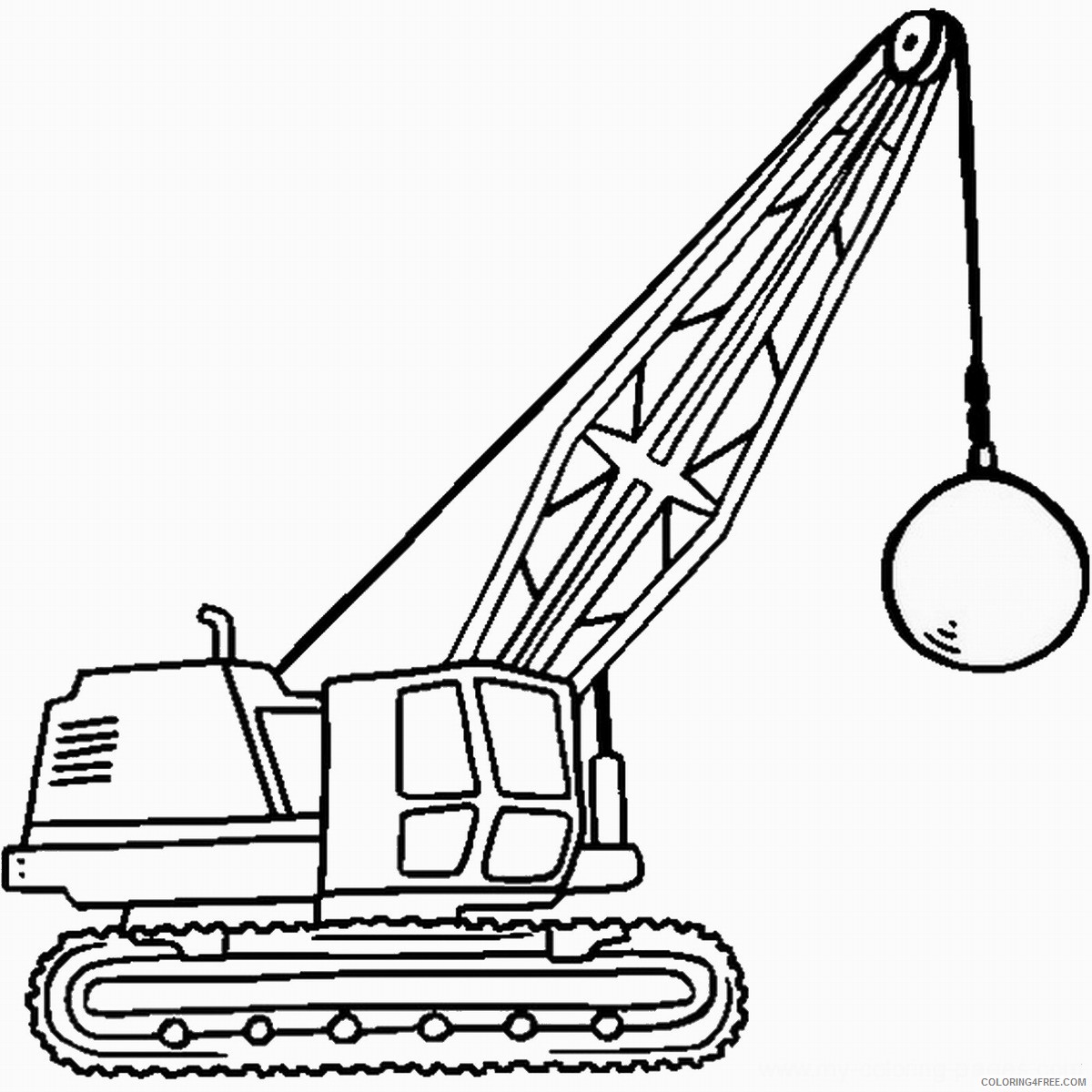 construction coloring pages wrecking ball Coloring4free