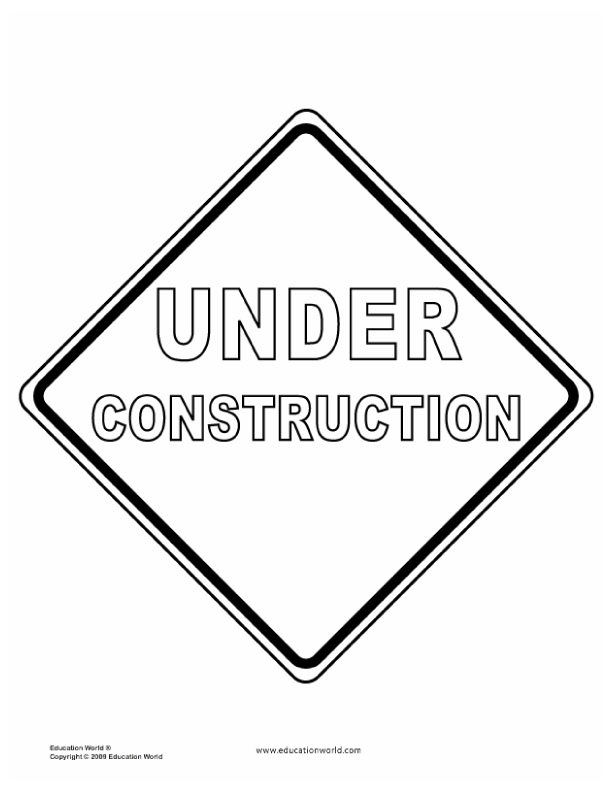 construction sign coloring pages Coloring4free