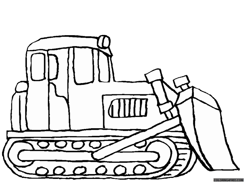 construction vehicles coloring pages bulldozer Coloring4free