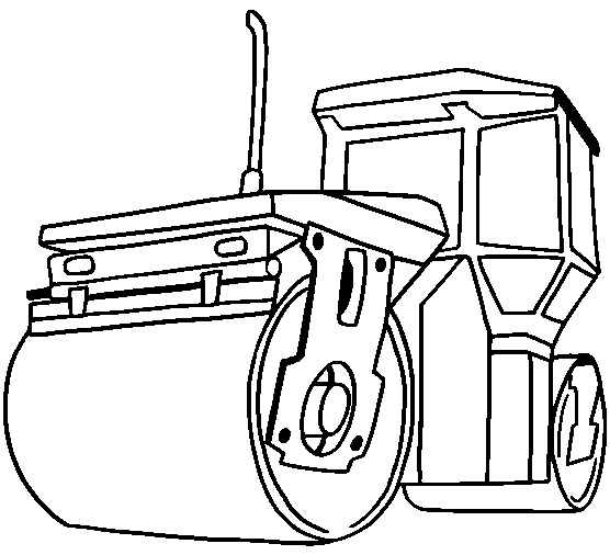 construction vehicles coloring pages road roller Coloring4free