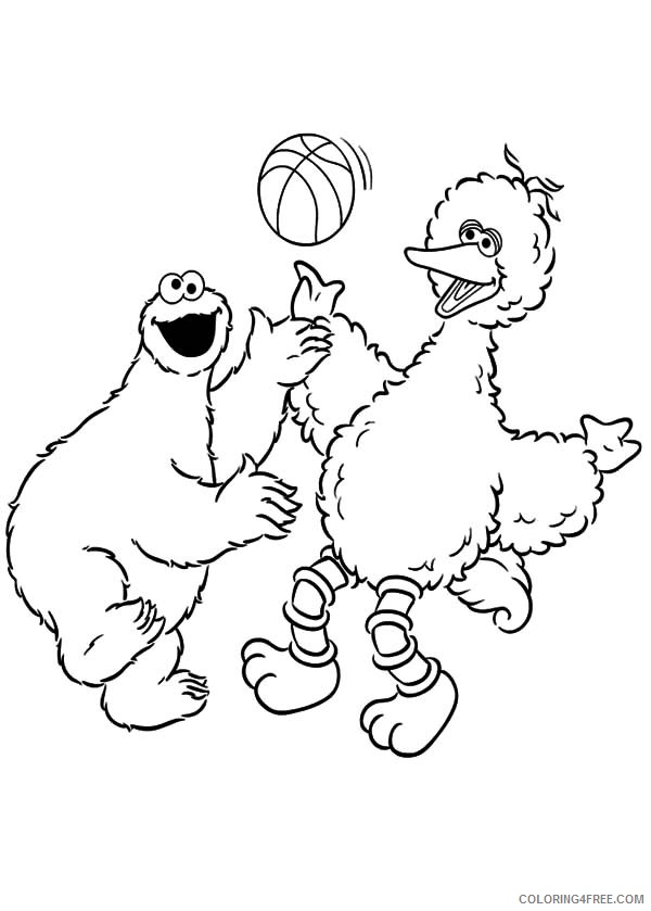 cookie monster coloring pages and big bird Coloring4free