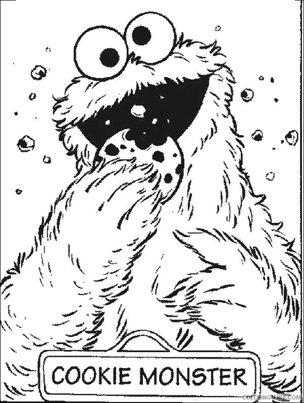 cookie monster sesame street coloring pages Coloring4free