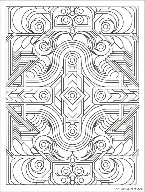 cool geometric coloring pages for adults Coloring4free