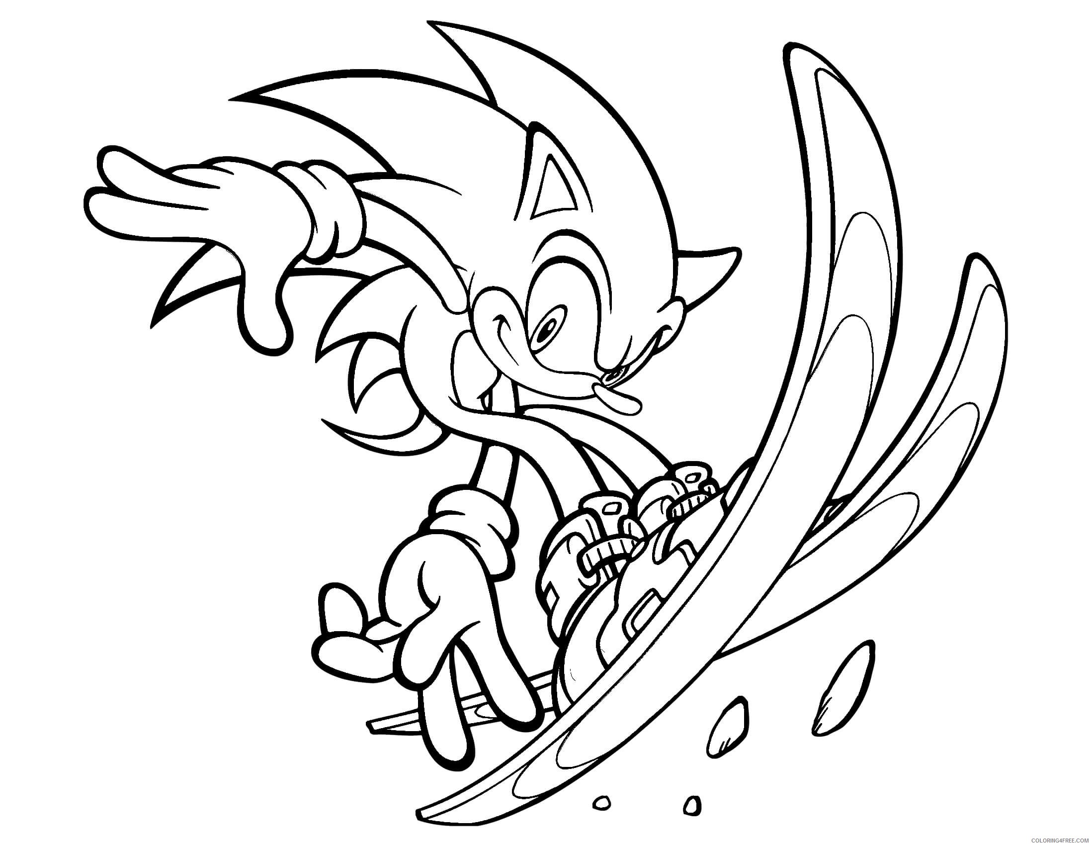 cool sonic coloring pages for boys Coloring4free