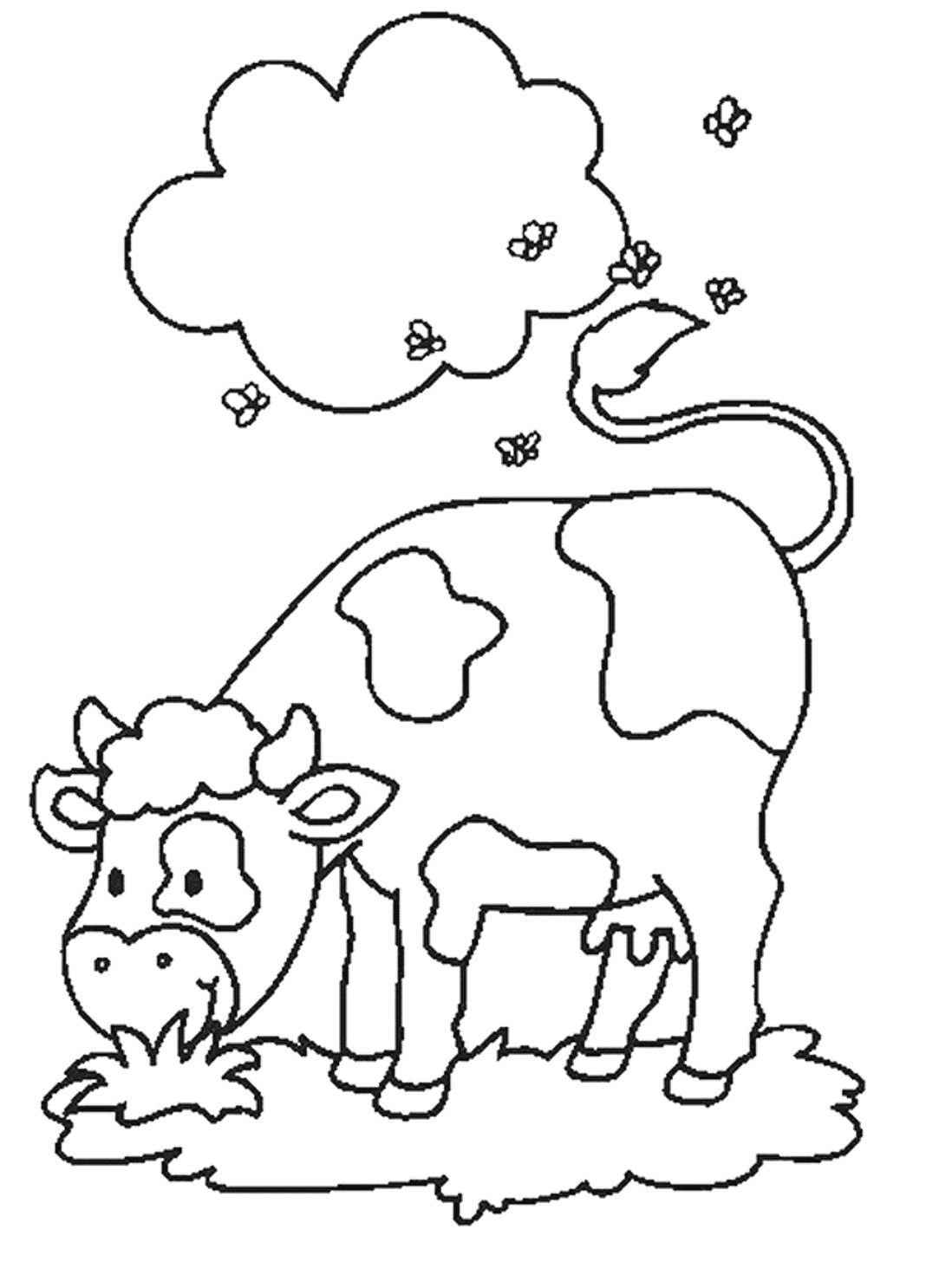 cow coloring pages for kids Coloring4free