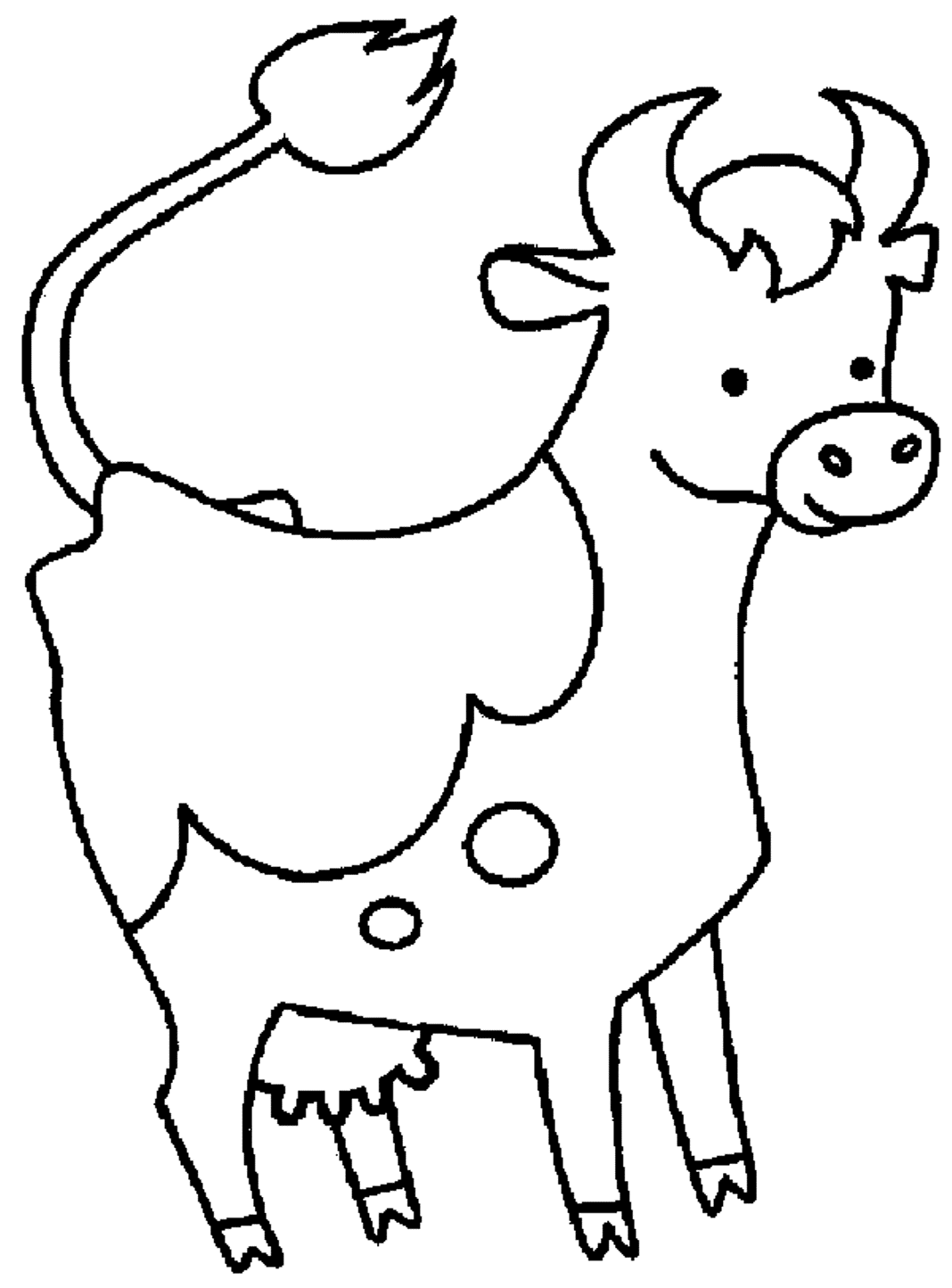 cow coloring pages for preschoolers Coloring4free