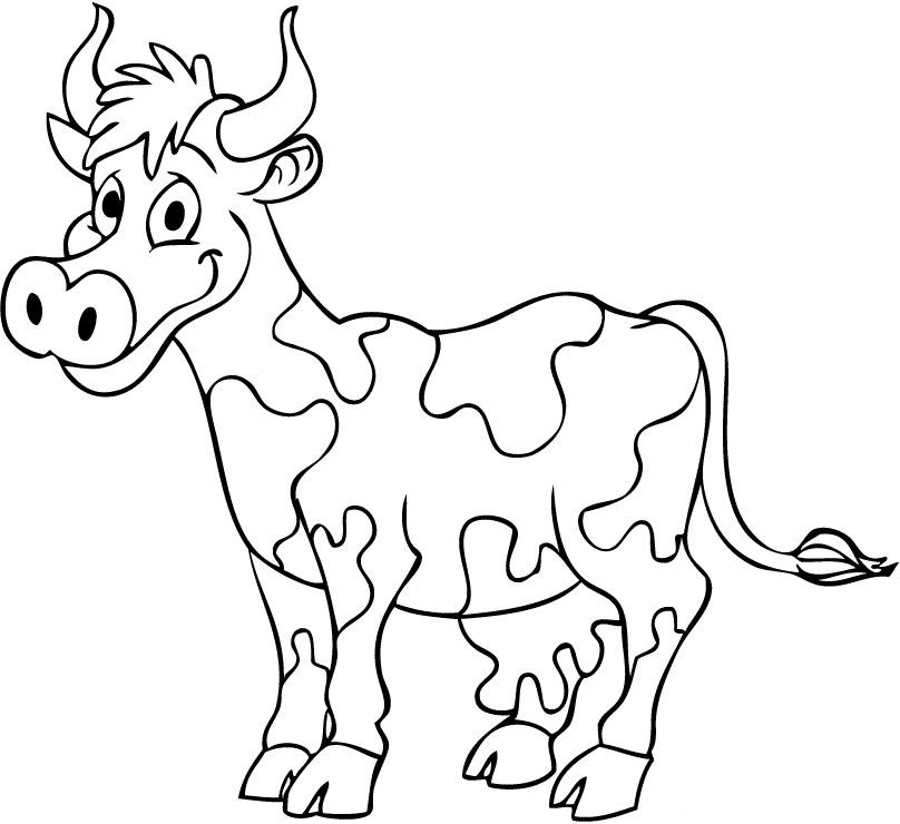cow coloring pages free to print Coloring4free