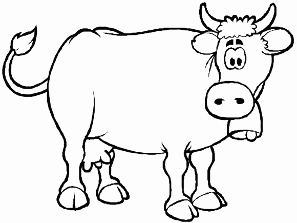 cow coloring pages with bell Coloring4free