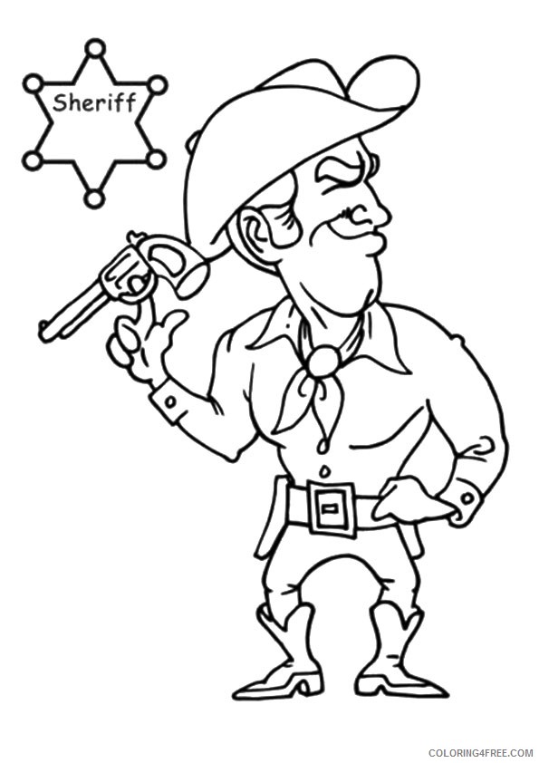 cowboy coloring pages for boys Coloring4free