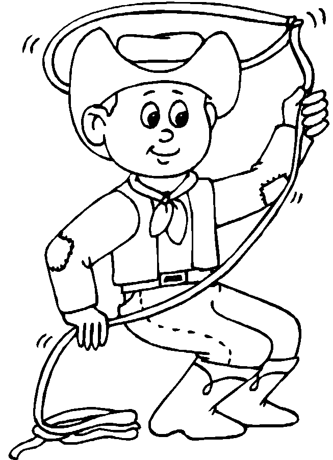 cowboy coloring pages printable Coloring4free
