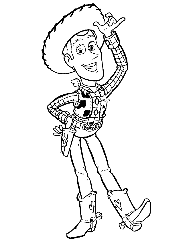cowboy coloring pages woody Coloring4free