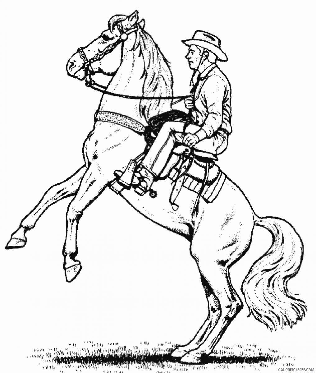 cowboy horse coloring pages Coloring4free