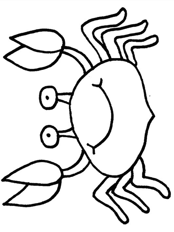 crab coloring pages for preschool Coloring4free