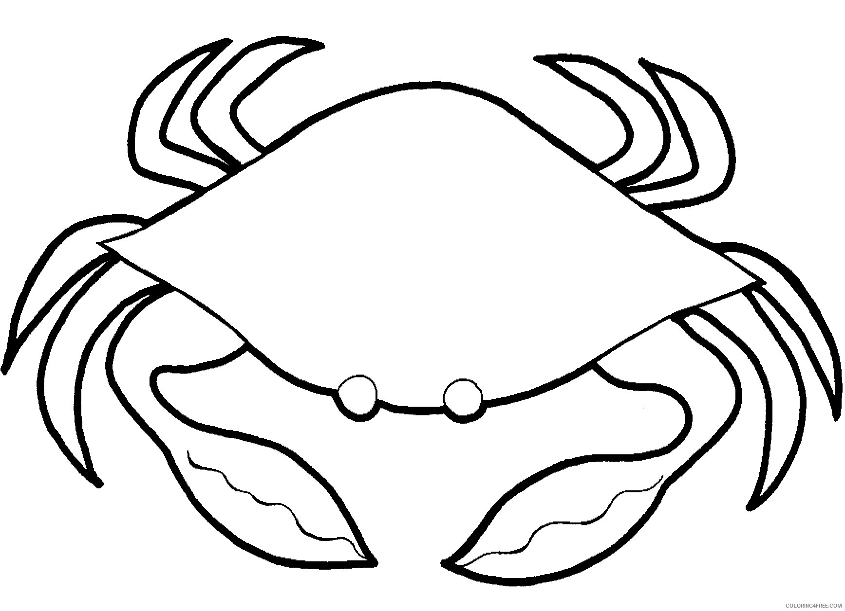 crab coloring pages for preschooler Coloring4free