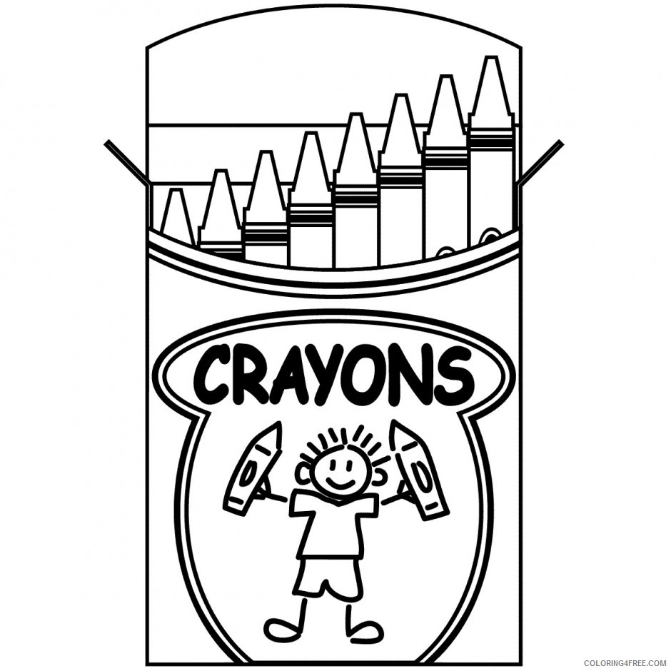 crayon box coloring pages for kids Coloring4free