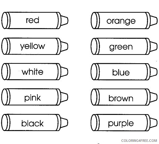 crayon coloring pages all colors Coloring4free