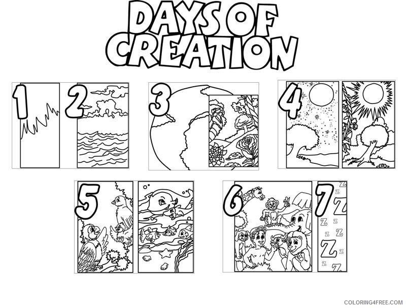 creation coloring pages days of creation Coloring4free