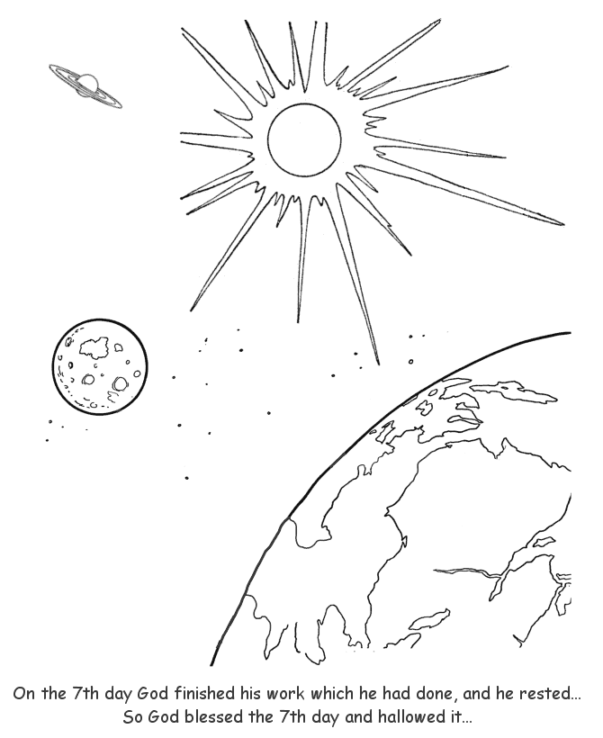 creation coloring pages in day seven Coloring4free