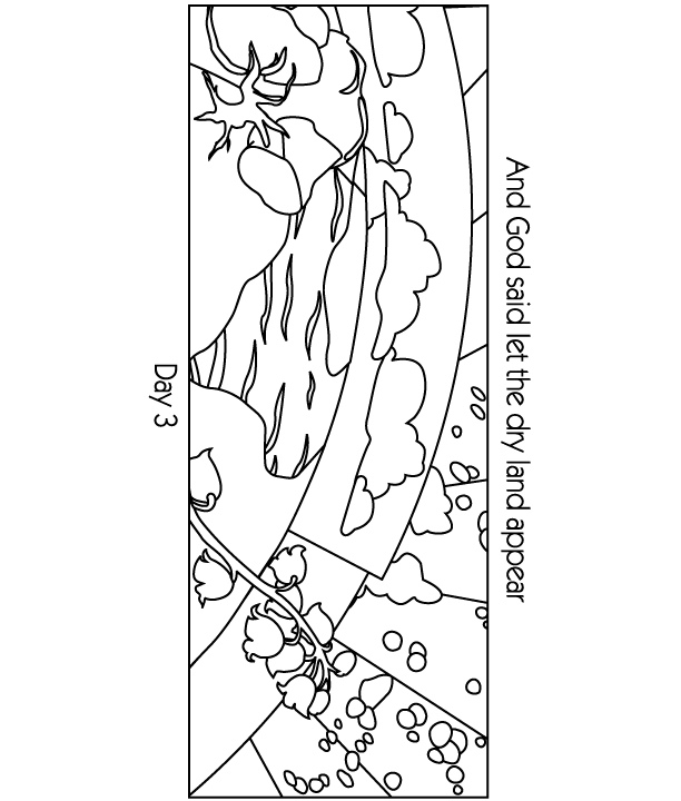 creation coloring pages in day three Coloring4free