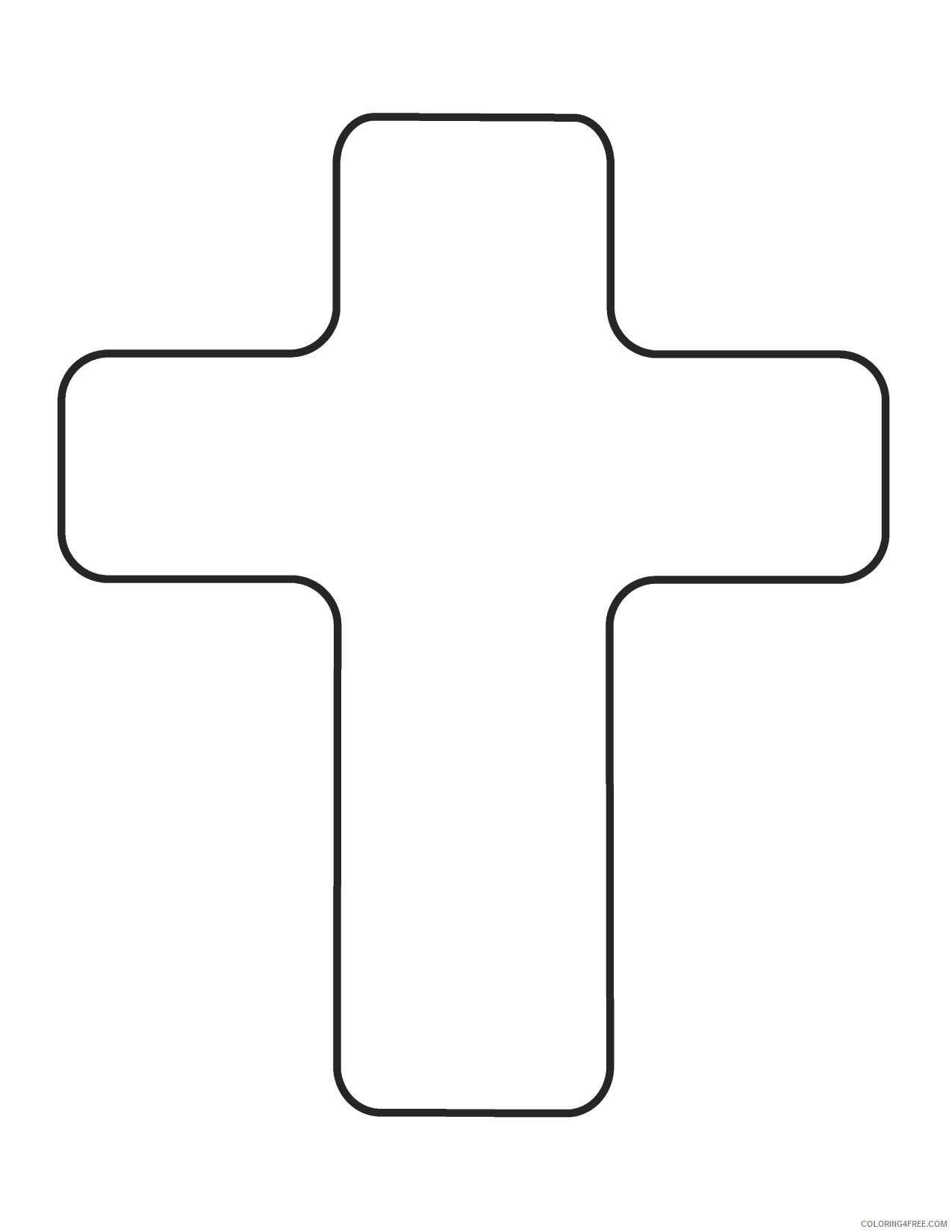 cross coloring pages for preschool Coloring4free