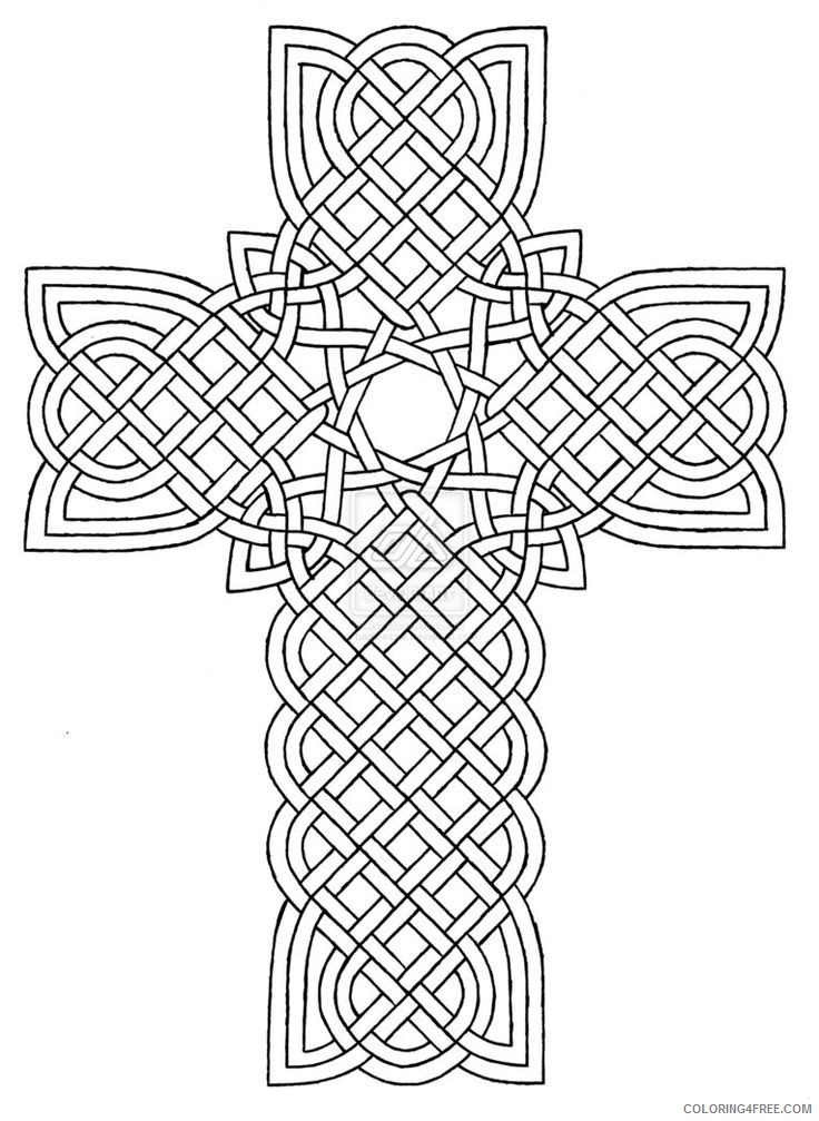 cross coloring pages geometric Coloring4free