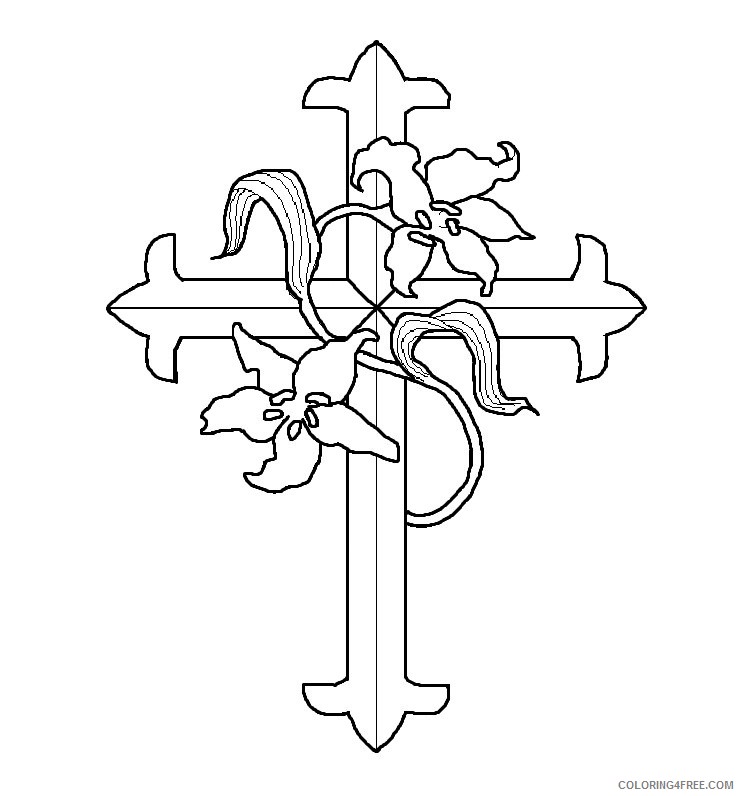 cross coloring pages printable free Coloring4free