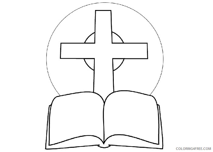 cross coloring pages with bible Coloring4free