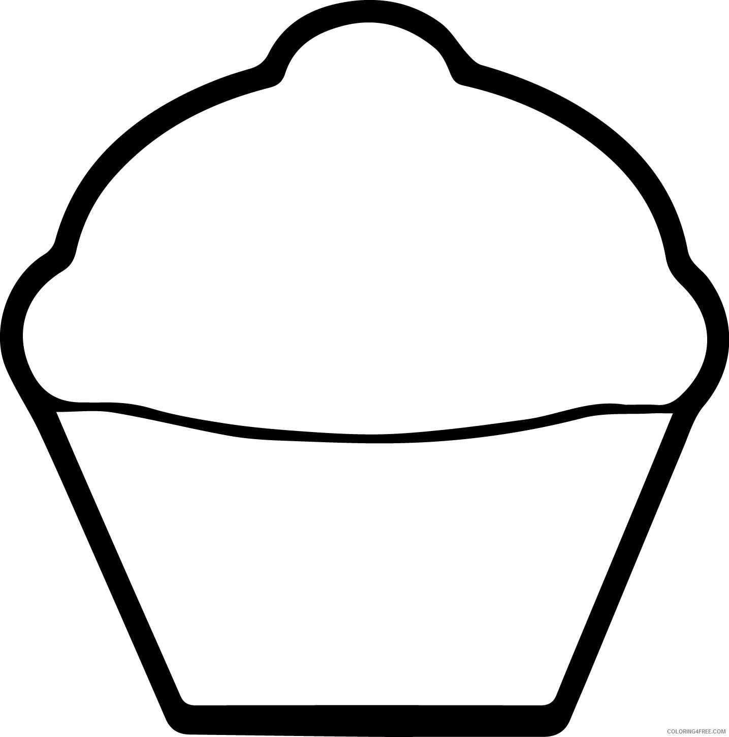cupcake coloring pages for toddler Coloring4free