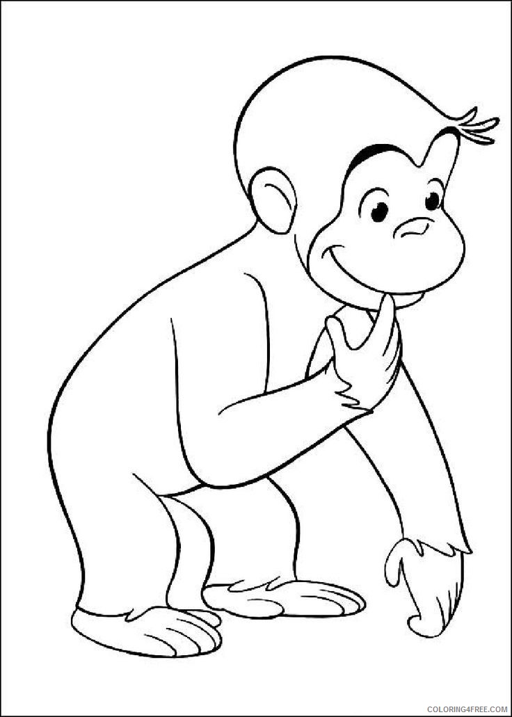 curious george coloring pages cartoon Coloring4free
