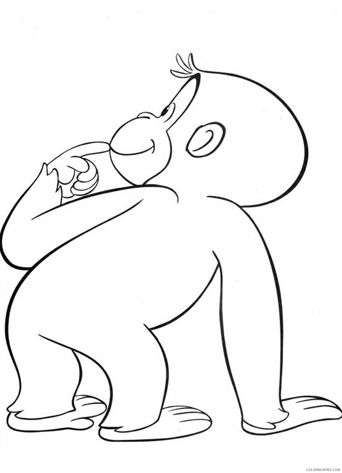curious george coloring pages to print Coloring4free