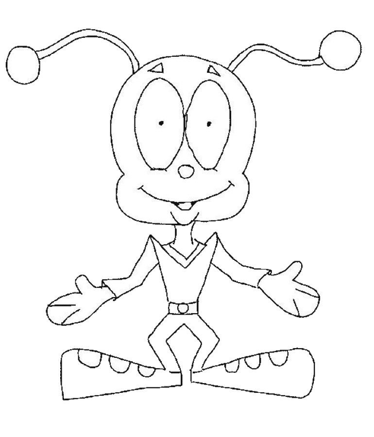 cute alien coloring pages to print Coloring4free