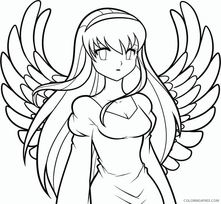 cute anime angel coloring pages Coloring4free