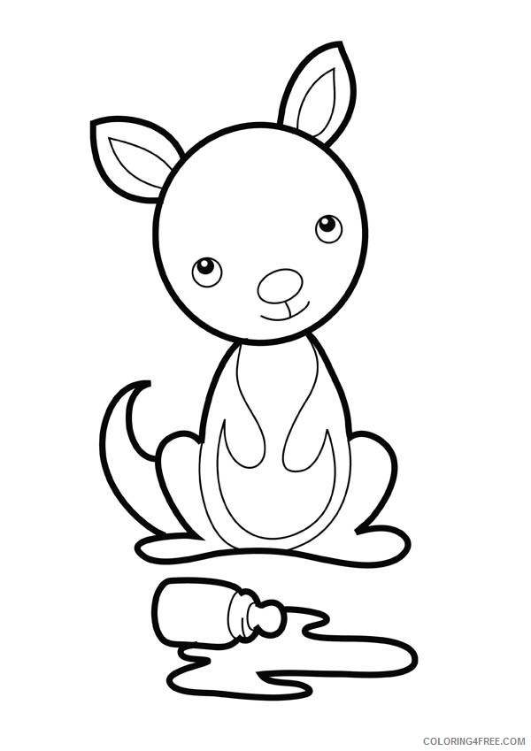 cute baby kangaroo coloring pages Coloring4free