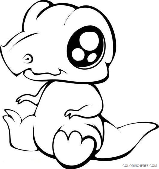 cute baby t rex coloring pages Coloring4free