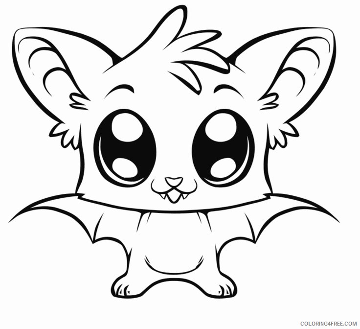 cute bat coloring pages for kids Coloring4free