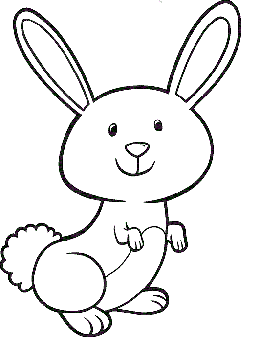cute bunny coloring pages for kids Coloring4free