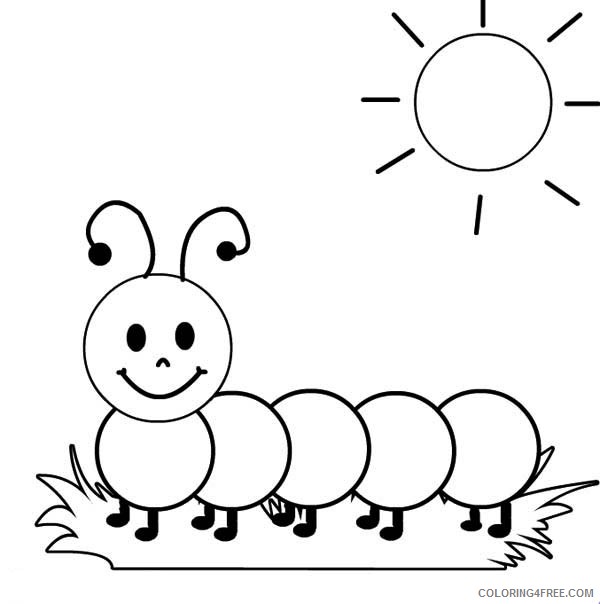 cute caterpillar coloring pages for kids Coloring4free