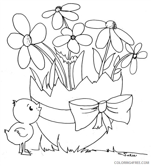 cute chick easter coloring pages Coloring4free