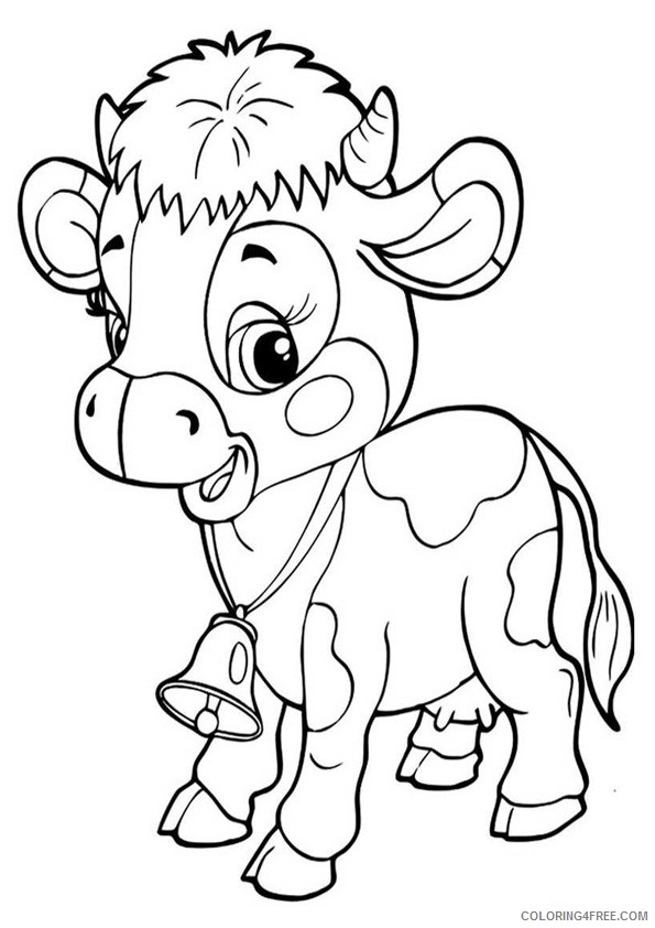 cute cow coloring pages for kids Coloring4free