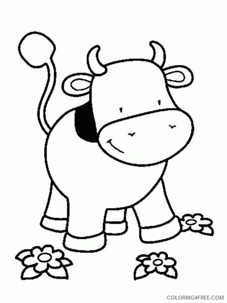 cute cow coloring pages printable Coloring4free