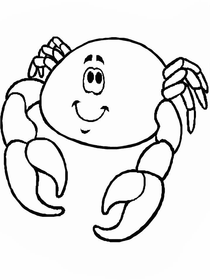 cute crab coloring pages for kids Coloring4free
